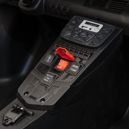 Auto Lamborghini Aventador SV na akumulator dla 2 dzieci Szary + Pilot 2,4 GHz + Pianka EVA + Audio LED