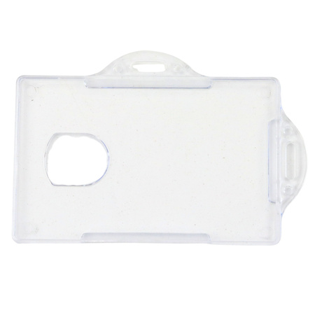 Etui Poziome Na Identyfikator Karty Twardy Plastik Przeźroczyste 10szt.