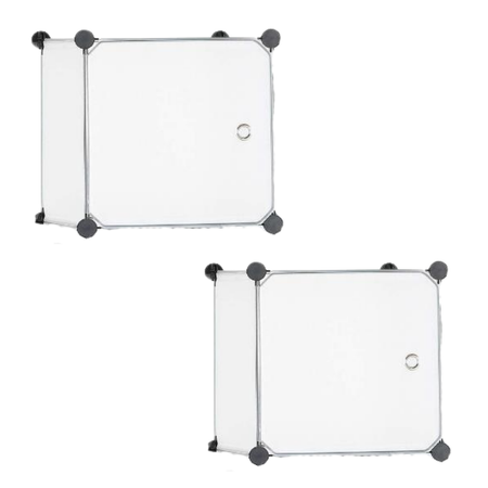 Modułowy Regał Na Buty Akcesoria 5 Przegródek Transparentny