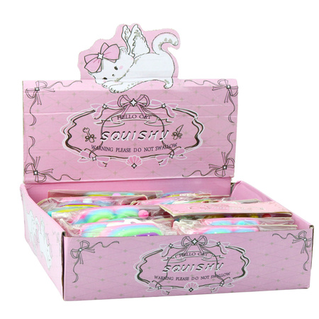 Gniotek Kocia Łapka Zabawka Antystresowa Sensoryczna Squishy XXL Fioletowa Zielona