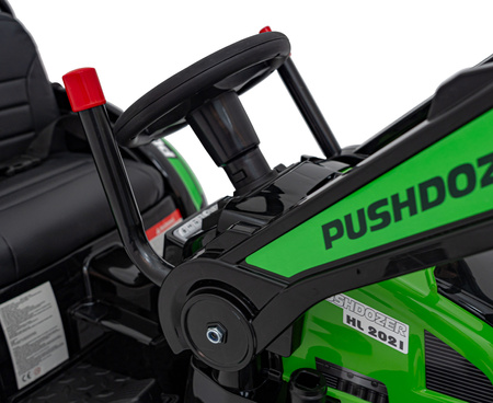 Koparka Traktor na akumulator dla dzieci Zielony + Ruchome Ramię Łyżka + Pilot + Wolny Start + Radio FM + LED