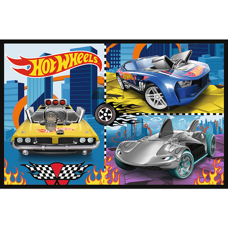 Puzzle - 2x70 - Samochodziki - Hot Wheels - Trefl 34442