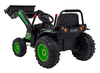 Koparka Traktor na akumulator dla dzieci Zielony + Ruchome Ramię Łyżka + Pilot + Wolny Start + Radio FM + LED