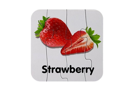 Puzzle Edukacyjne Układanka Owoce 10 Połączeń Nauka Angielskiego