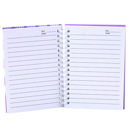 Notatnik W Linie Muszelki Holograficzne Fioletowy A6 80 Kartek