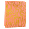 Torba Prezentowa Papierowa Linie Faliste Złote 32 x 26 x 12 cm