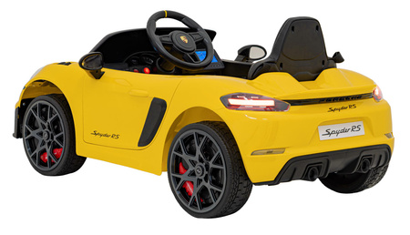 Pojazd Porsche Spyder RS 718 Żółty MP4