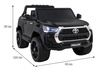 Toyota Hilux na akumulator dla dzieci Czarny Pickup + Napęd 4x4 + Pilot