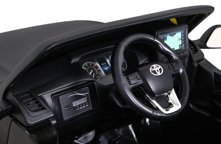 Toyota Hilux na akumulator dla dzieci Czarny Pickup + Napęd 4x4 + Pilot