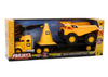 Zestaw Maszyn Budowlanych Ciężarówka Wywrotka Ruchome Żółty