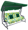 Huśtawka Ogrodowa Siedzisko Textylina 2x1 Wzór Liście Palmy