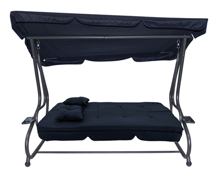 Huśtawka Ogrodowa Siedzisko Textylina 2x1 Granatowa