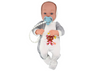Lalka Bobas Ze Smoczkiem Kocyk Body Akcesoria Zestaw 35 cm