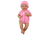 Lalka Bobas w Różowym Ubranku Czapeczka Smoczek Kołderka
