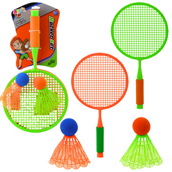 Zestaw Rakiety Do Badmintona 2 Rakietki 2 Duże Lotki Z Piłką