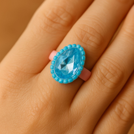 Zestaw Piękności Pierścionki Dla Dzieci Błyszczące Kolorowe 50 szt.