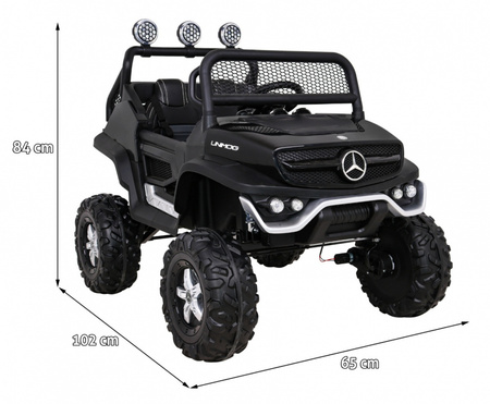 Mercedes Benz Unimog dla dzieci Czarny + Terenowy 4x4