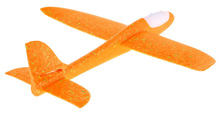 Model Samolotu ze styropianu dla dzieci Żółty + Ruchomy statecznik + Światełko