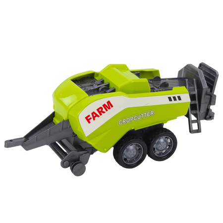 Zestaw Traktor Z Ładowaczem i Prasą Rolniczą Zielony