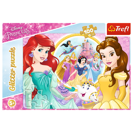 Puzzle - 100 Glitter - Wspomnienia Belli i Arielki - Trefl 14819