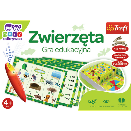 Gra edukacyjna dla dzieci Zwierzęta Magiczny ołówek Trefl 02111