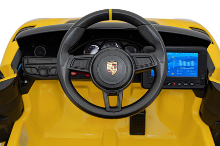 Pojazd Porsche Spyder RS 718 Żółty MP4