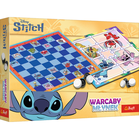 Gra planszowa Warcaby i Młynek Lilo & Stitch Trefl 02799