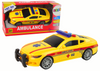 Sportowe Auto Ambulans Światła Dźwięk Żółty Napęd