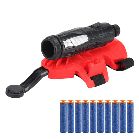 Rękawica Z Wyrzutnią Na Strzałki Piankowe Spider  Dla Dzieci 10szt.