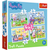 Puzzle - 4w1 (12,15, 20, 24) - Wspomnienia z wakacji - Świnka Peppa - Trefl 34359