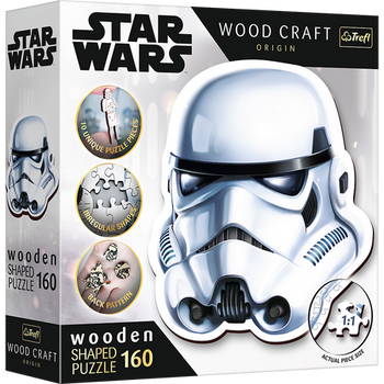 Puzzle drewniane - 160 - Gwiezdne wojny - STAR WARS - Hełm Szturmowca - Trefl 20188