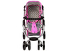 Wózek Dla Lalek Spacerówka 2 w 1 Gondola Torba Różowy Gwiazdki