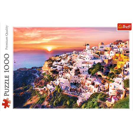 Puzzle - 1000 - Zachód słońca nad Santorini - Trefl 10435