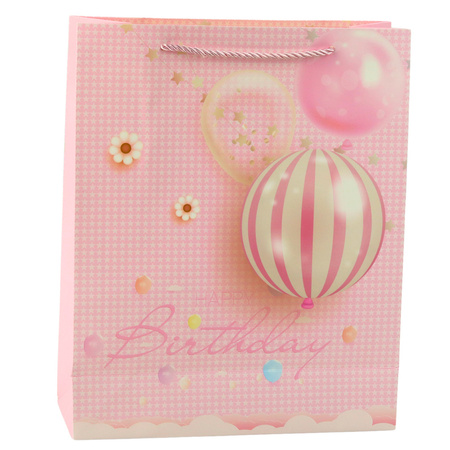 Torba Prezentowa Urodzinowa Balony Happy Birthday 32 x 26 x 12 cm