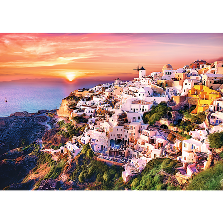 Puzzle - 1000 - Zachód słońca nad Santorini - Trefl 10435