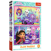 Puzzle - 2x24 - Zabawy z Gabby - Koci Domek Gabi - Trefl 34433