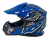 Kask Motocyklowy Enduro Niebieski M