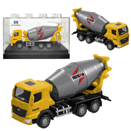 Betoniarka Metalowa Model Kolekcjonerski Huina Żółta 1:80