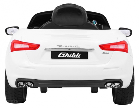 Maserati Ghibli na akumulator dla dzieci Biały + Pilot