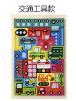 Drewniany Zestaw Układanki Puzzli Pojazdy