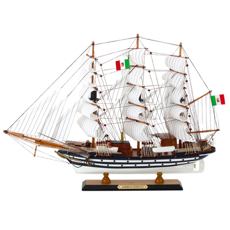 Model Kolekcjonerski Dekoracyjny Statek Żaglowiec Amerigo Vespucci 64x46cm