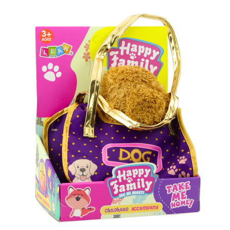 Piesek W Torebce Pluszowy Maskotka Przytulanka Jasnobrązowy