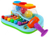 Kolorowe Cymbałki 2w1 dla dzieci 18m+ Instrument + Młotek + Sorter kolorów z kulami