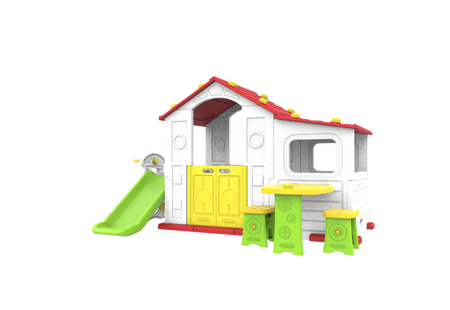 Duży Dom Z Przedsionkiem 4w1 Czerwony Dach