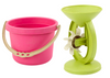 Zestaw Zabawek Do Piasku Wiaderko Młynek Sitko foremki Pastelowy
