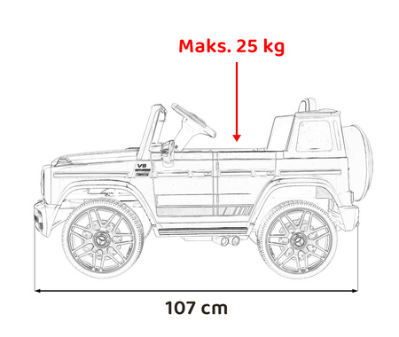Mercedes AMG G63 dla dzieci Biały + Pilot