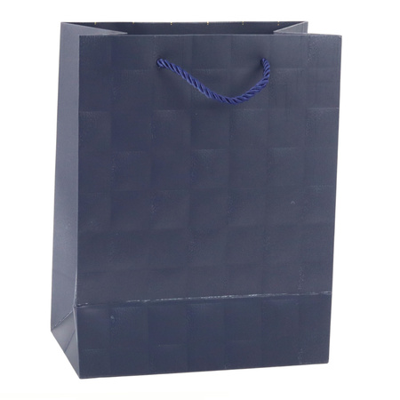 Torba Prezentowa Elegancka Tłoczone Kwadraty 23 x 18 x 10,5 cm