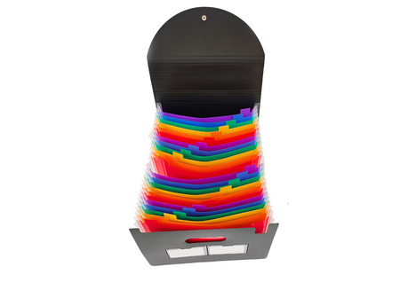 Organizer Teczka Z Przegródkami Kolorowa Zakładki Dokumenty A4