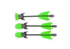 Zestaw Łuk 3 Strzały Sportowy Zielony 58 cm