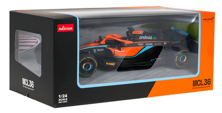 Autko Metalowe 1:24 McLaren F1 MCL36 Pomarańczowe RASTAR